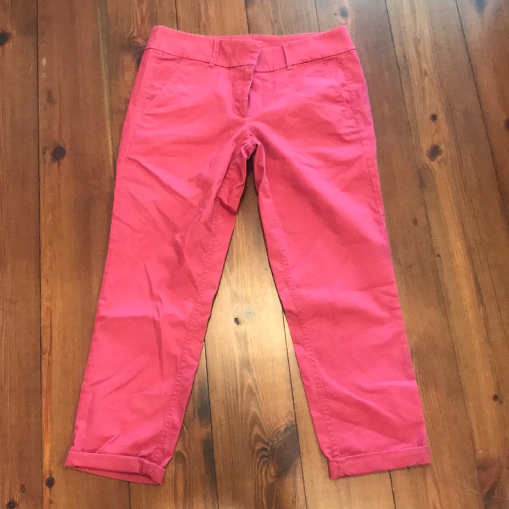 LOFT red ankle length chinos